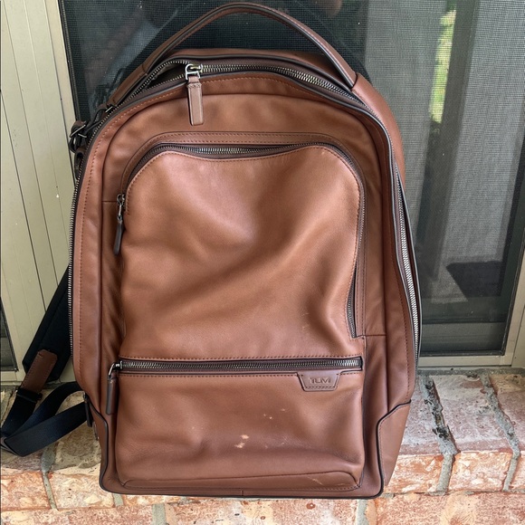Tumi Other - Tumi Chestnut Brown Leather Backpack for Men